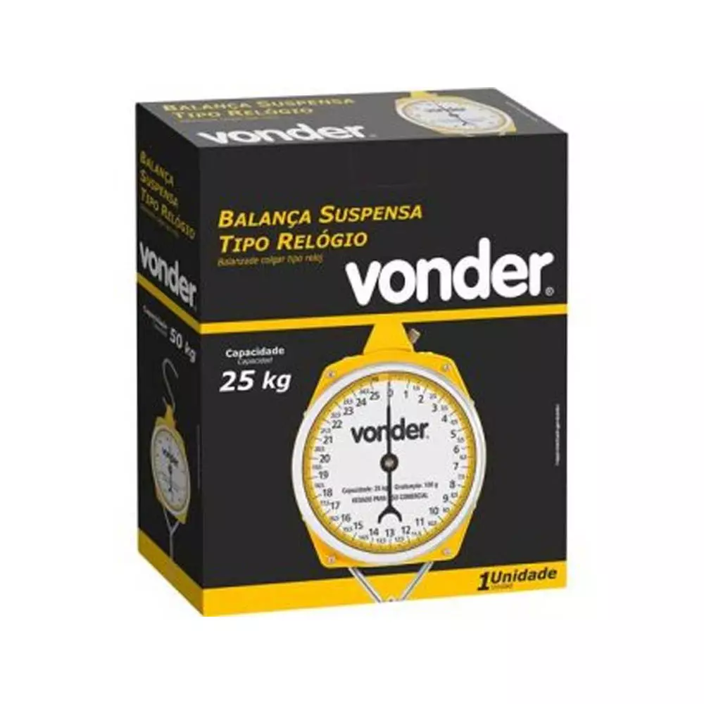 Balança Suspensa Tipo Relógio 25kg Vonder